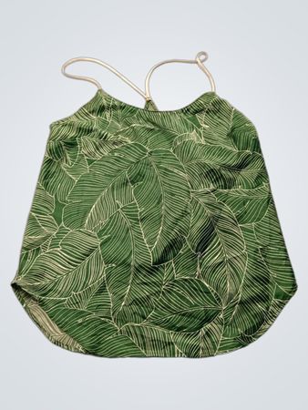Victoria's Secret Green Leaf Patterned Tank Top