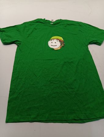 Green T-Shirt with Cartoon Character