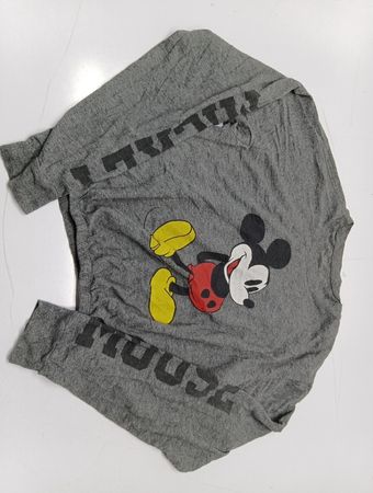 Mickey Mouse Gray Long-Sleeve Shirt