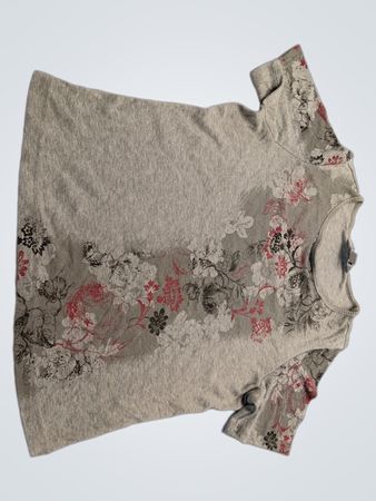 Gray Floral T-Shirt