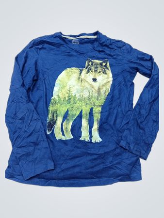 George Long Sleeve Shirt with Wolf Design