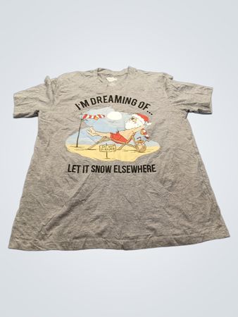 T-Shirt with Santa Graphic