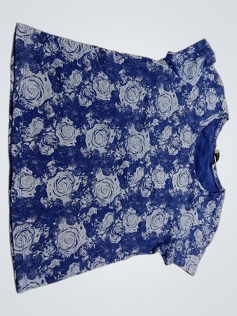 Blue Rose Pattern Shirt