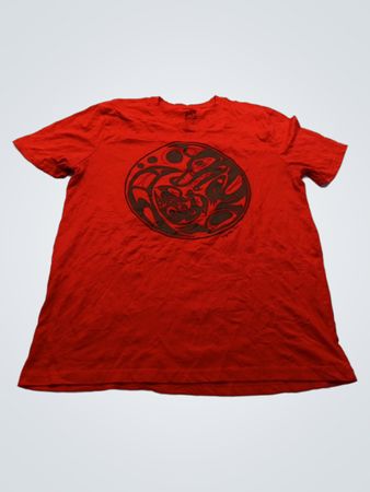 Red T-Shirt with Graphic Design