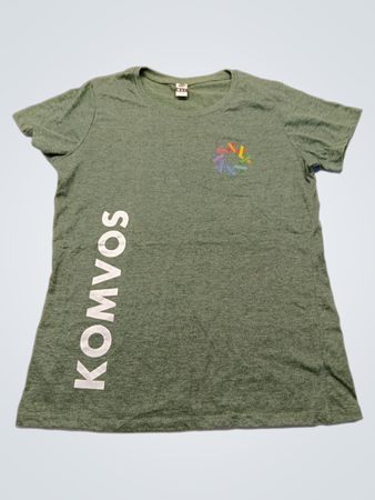 Green T-Shirt with Colorful Logo