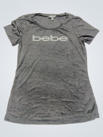Bebe Rhinestone Logo T-Shirt