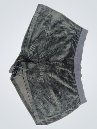 Juicy Couture Dark Green Velour Shorts