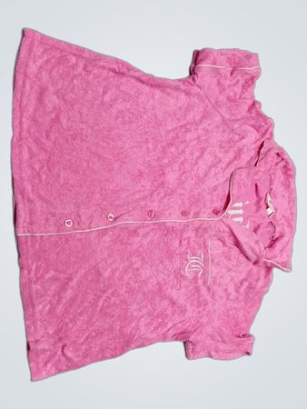Juicy Couture Pink Terry Button-Up Top