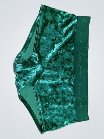 Green Velvet Shorts