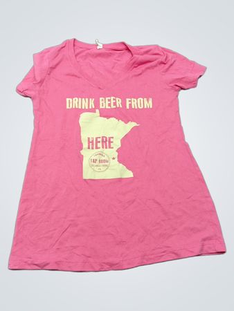 Pink T-Shirt with Minnesota Beer Graphic