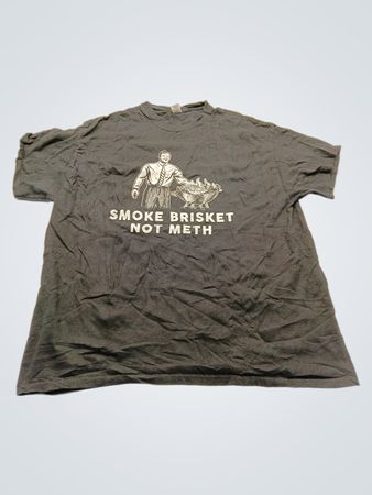 Gildan Smoke Brisket Not Meth Graphic T-Shirt