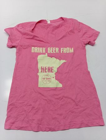 Pink T-Shirt with Minnesota Tap Room Design