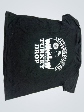Black T-Shirt with White Graphic