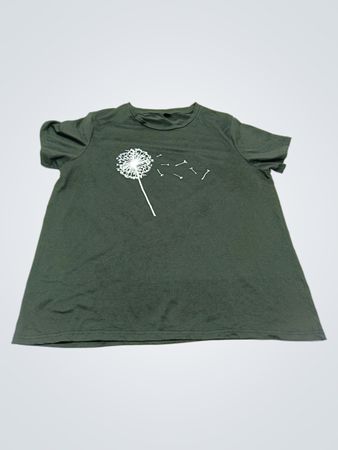 Unbranded Dark Green Dandelion Graphic T-Shirt