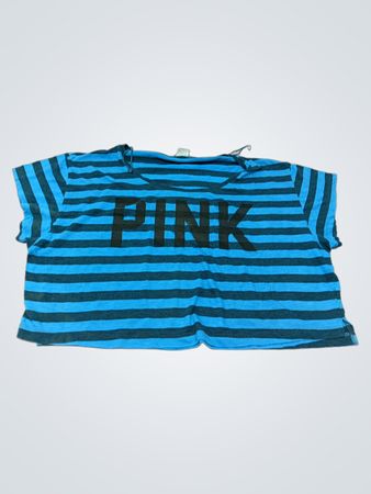 Victoria's Secret PINK Striped Cropped T-Shirt