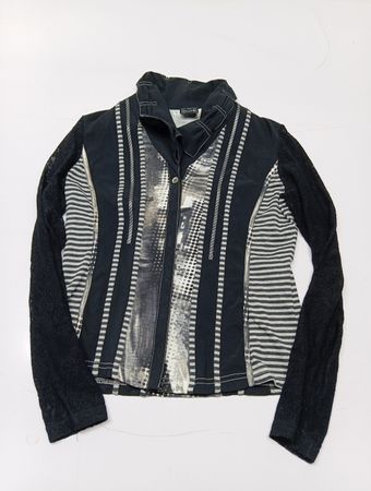 Black and White Striped Jacket