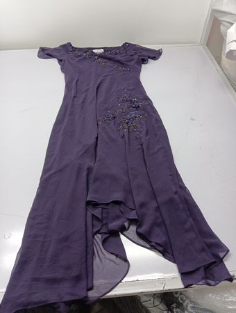 Adrianna Papell Purple Embellished Maxi Dress