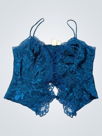 Victoria's Secret Teal Lace Trim Cami