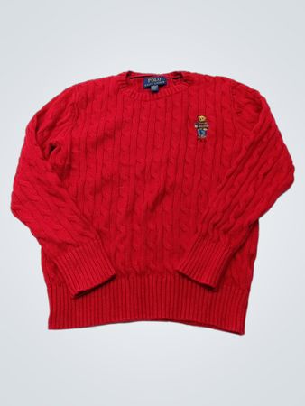Polo Ralph Lauren Cable Knit Sweater with Bear Logo