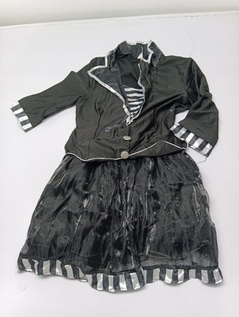 Black and silver striped costume set