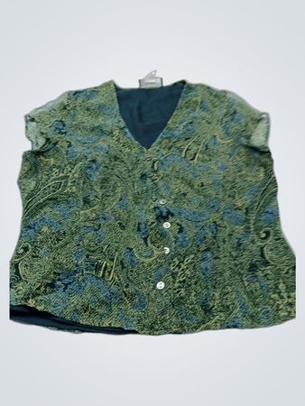 Jones New York Collection Women's Printed Button-Up Top