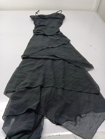 studio y black ruffled layered dress
