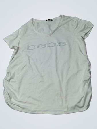 Bebe Sport Weißes Strass-Logo T-Shirt