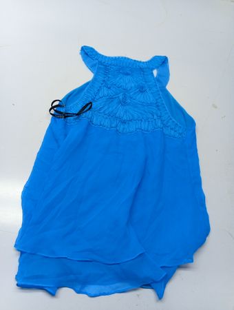 Bebe Blue Halter Neck Top