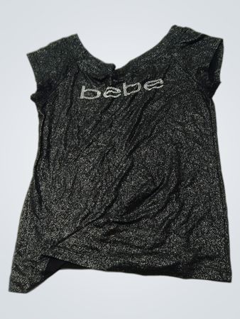 Bebe Black Sparkly T-Shirt