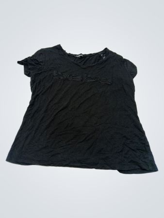 Bebe Black V-Neck T-Shirt