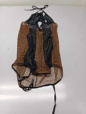 Mavely Women's Leopard Print Lace Teddy