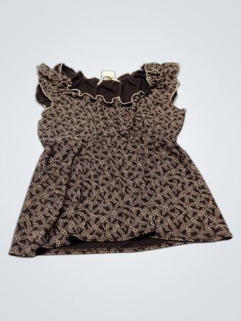 Max Studio Damen Braunes Print Ärmelloses Top