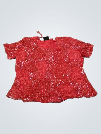 Top à sequins rouges Frank Usher