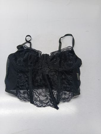 Schwarzes Spitzen-Corsett-Top