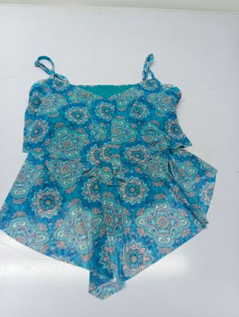 Blau gemustertes Tanktop
