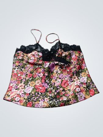 Fantasies by Morgan Taylor Floral Lace Trim Cami