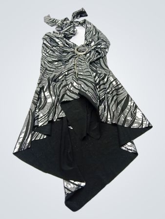 Silbernes und schwarzes Zebra-Print-Halterkleid
