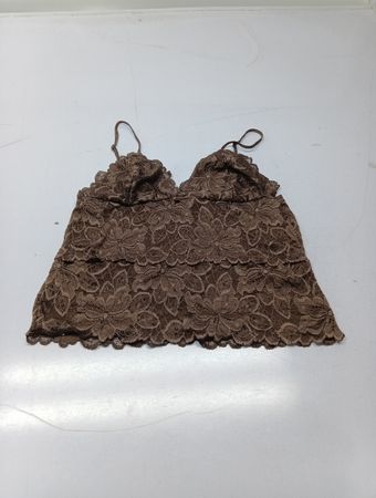 Braune Spitzen-Camisole