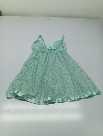 Leicht grünes Blumendruck Babydoll Unterwäsche