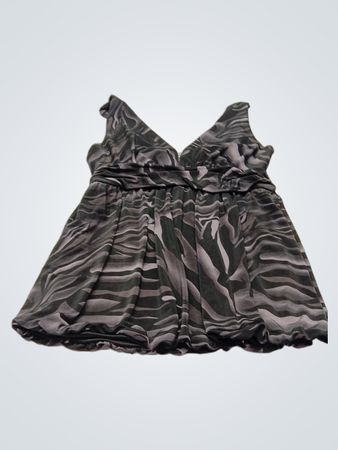 POWERHOUSE M&F Zebra Print Ruched Top