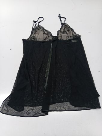 Lila Schwarze Spitzen-Babydoll
