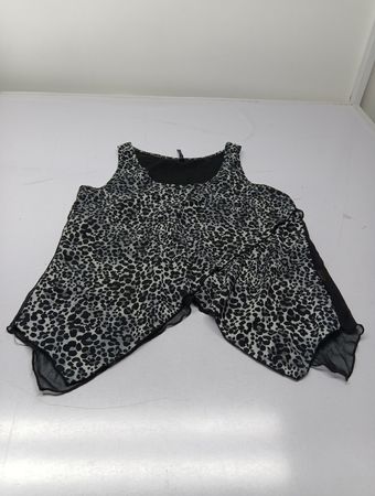 Bebe Leopard-Print-asymmetrisches Hemd-Top