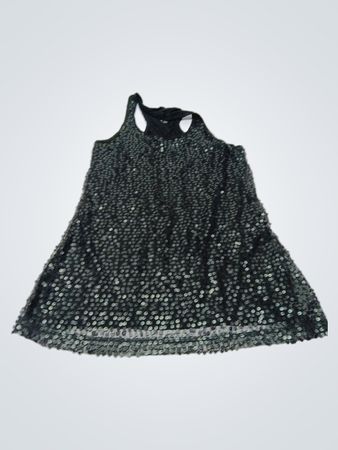 Joe Fresh Schwarzes Pailletten-Tanktop