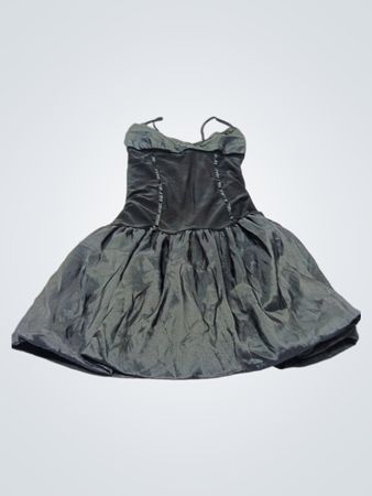 Schwarzes Spaghetti-Träger-Kleid