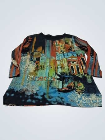 Marietta Damen Langarm-Shirt mit Venedig-Graphic-Print
