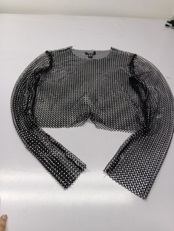 Refuge Rhinestone Mesh Cropped Top