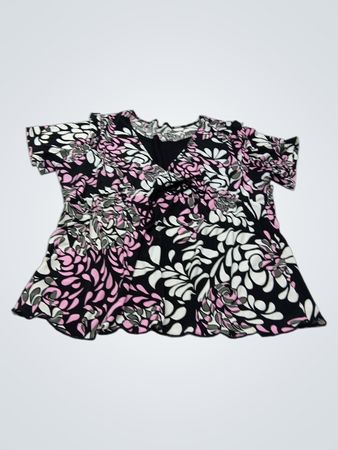 Blumendruck V-Ausschnitt Top