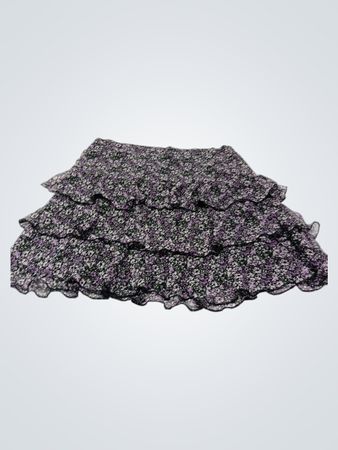KappAhl Floral Tiered Mini Skirt