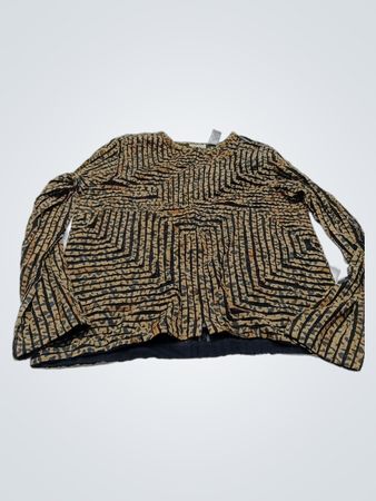 Chico's Damen Langarm Geometrischer Druck Oberteil