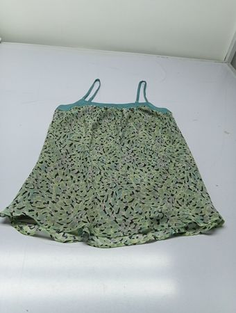 MIXIT Damen grüne Blumenmuster Spaghettiträger